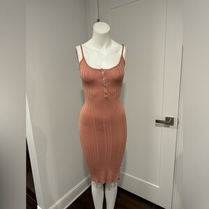 GUESS blush pink midi dress